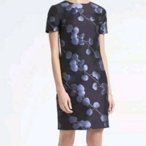 Banana Republic Blue Leaf Print Dress